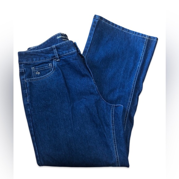 NWT Christopher & Banks 12 Short Modern Fit Dark Wash Boot Cut Jean - Picture 2 of 10